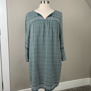 Madewell Starland bell-sleeve floral silk dress